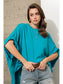 Starla Studded Oversized Top - Teal
