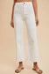 White Wide Leg Cropped Denim