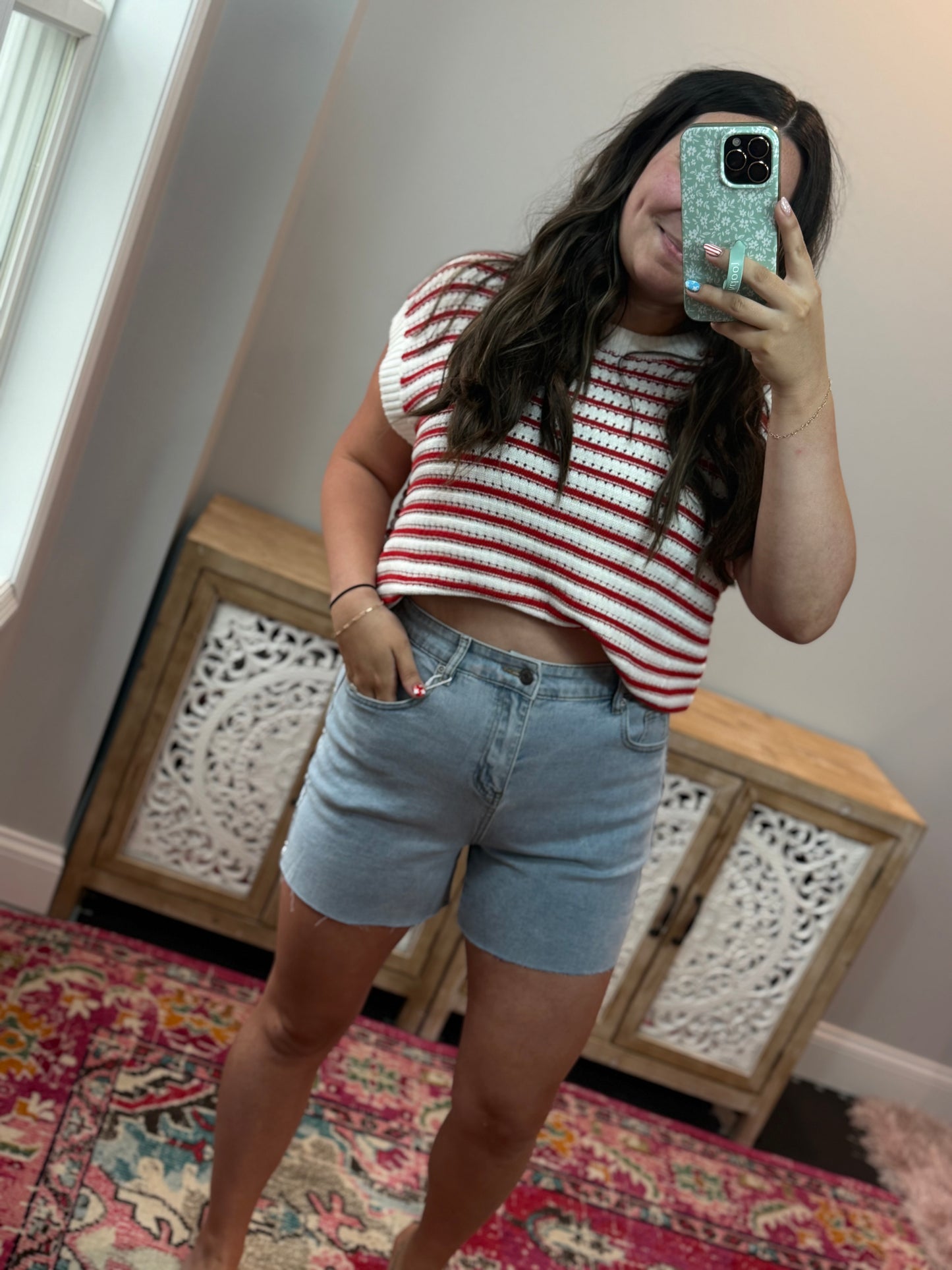 Star Studded Denim Shorts