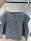 Darling Denim Peplum Top