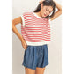 Red, White & Cozy Knit Top