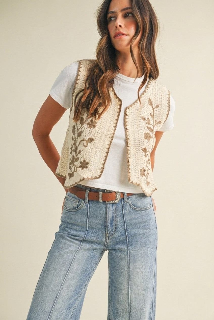 Pin Tuck Wide Leg - Light Wash