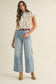 Pin Tuck Wide Leg - Light Wash