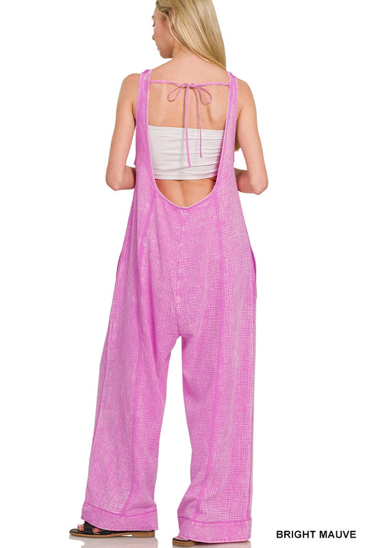 Poppy Overalls - Bright Mauve