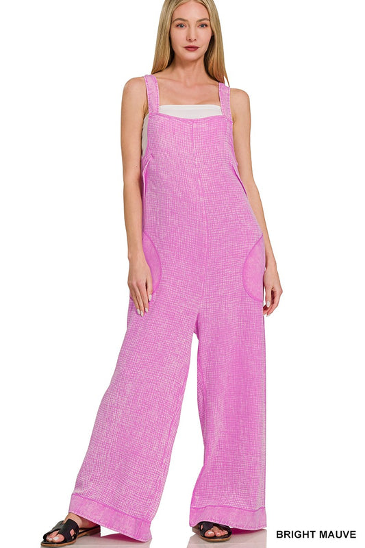 Poppy Overalls - Bright Mauve