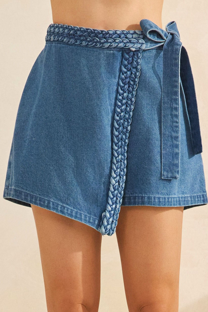 Harbor Denim Wrap Skort