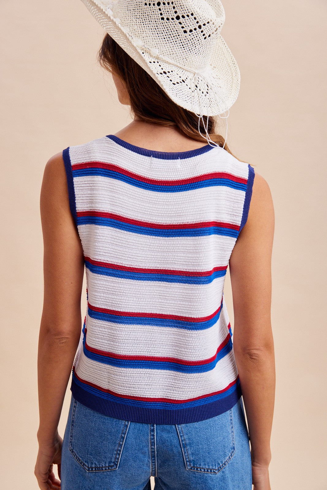 Firecracker Front Tie Tank Vest