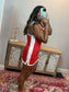 Color Block Active Dress - Red