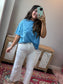 Oversized Boyfriend Tee - Deep Sky