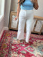 White Wide Leg Cropped Denim