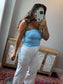 Cloud Nine Ruched Tube Top - Blue