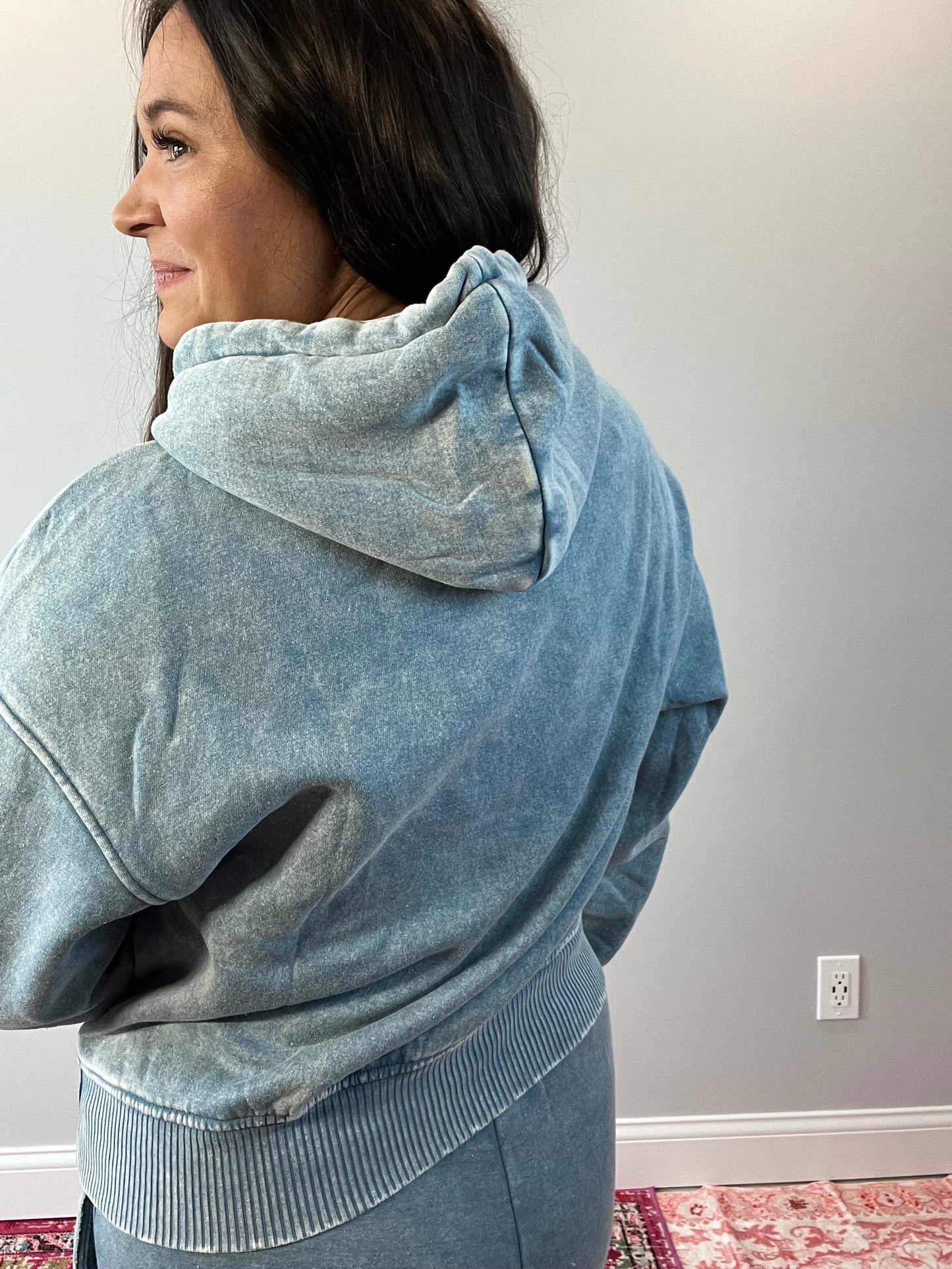 Chilly Days Hoodie - Blue Gray