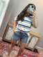 Front Seam RISEN Denim Shorts