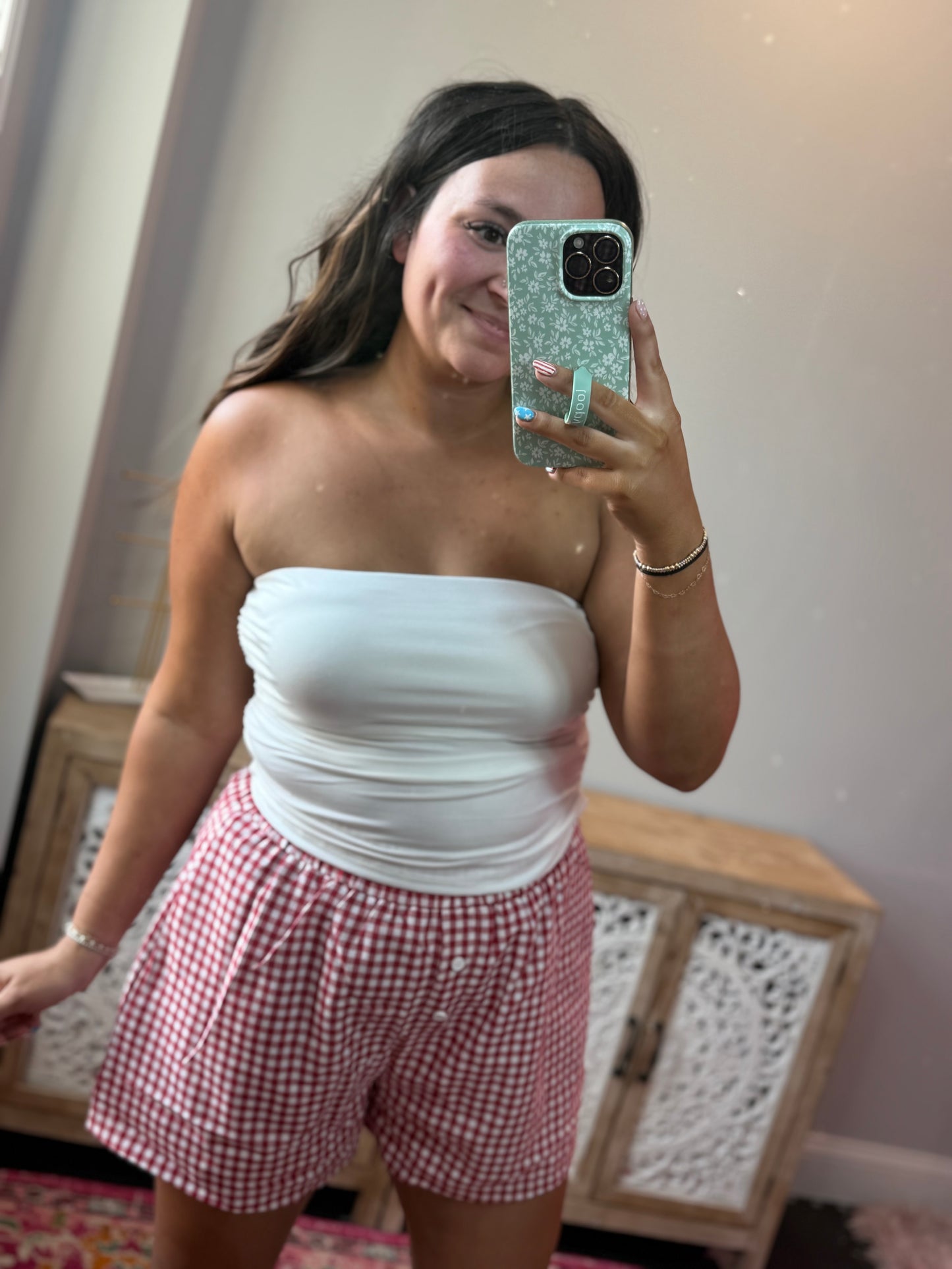 Cloud Nine Ruched Tube Top - White
