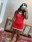 Color Block Active Dress - Red