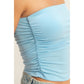 Cloud Nine Ruched Tube Top - Blue