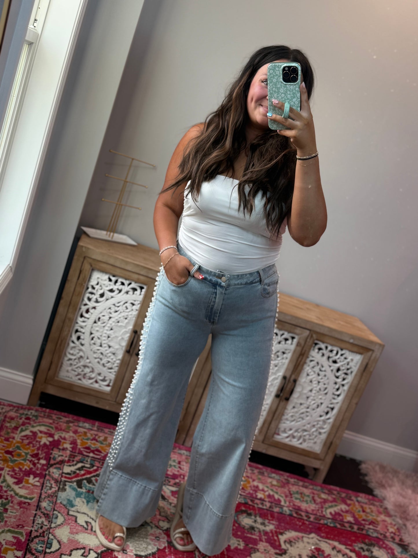 Pearl Perfection Flare Jeans