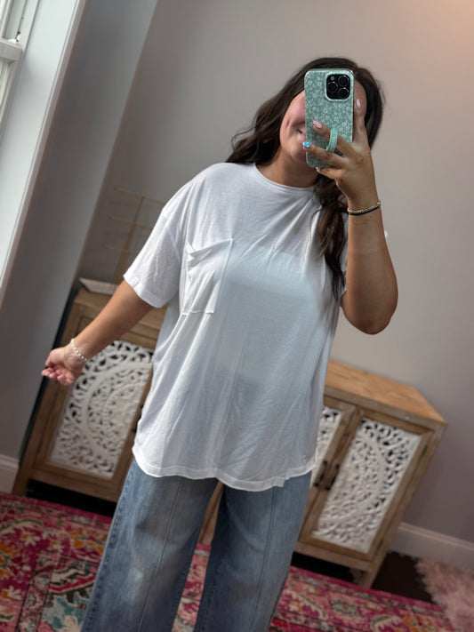 Oversized Boyfriend Tee - White