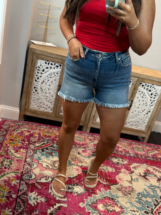 Medium Wash Zenana Denim Shorts