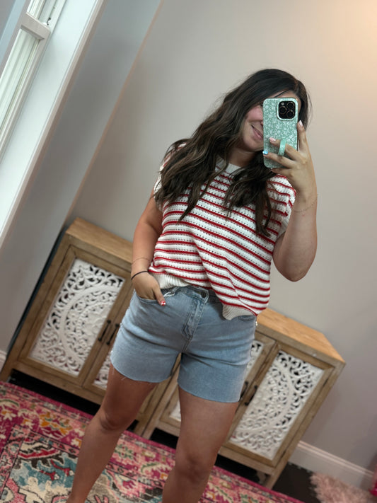 Star Studded Denim Shorts