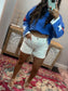 White Zenana Denim Shorts