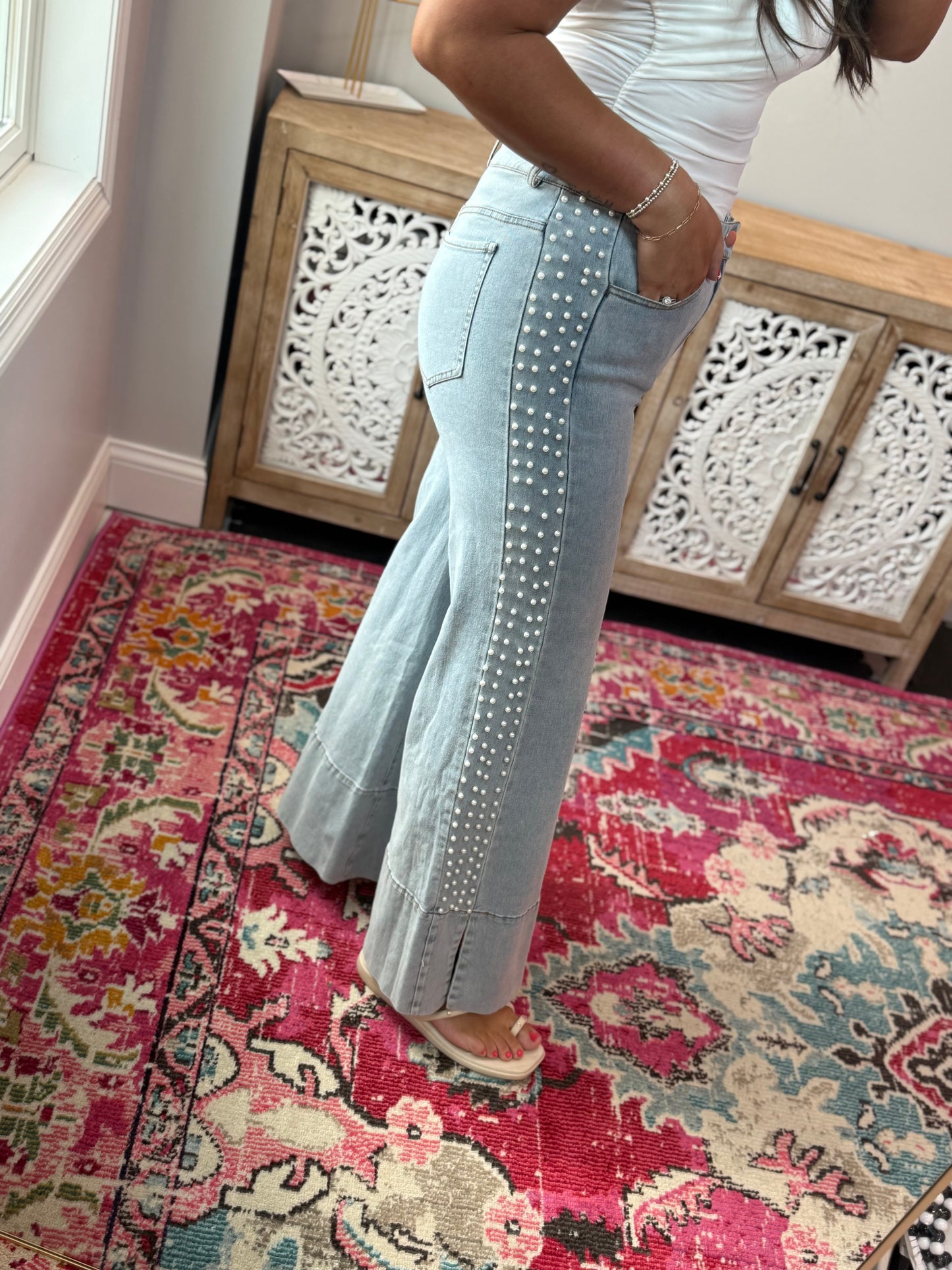 Pearl Perfection Flare Jeans