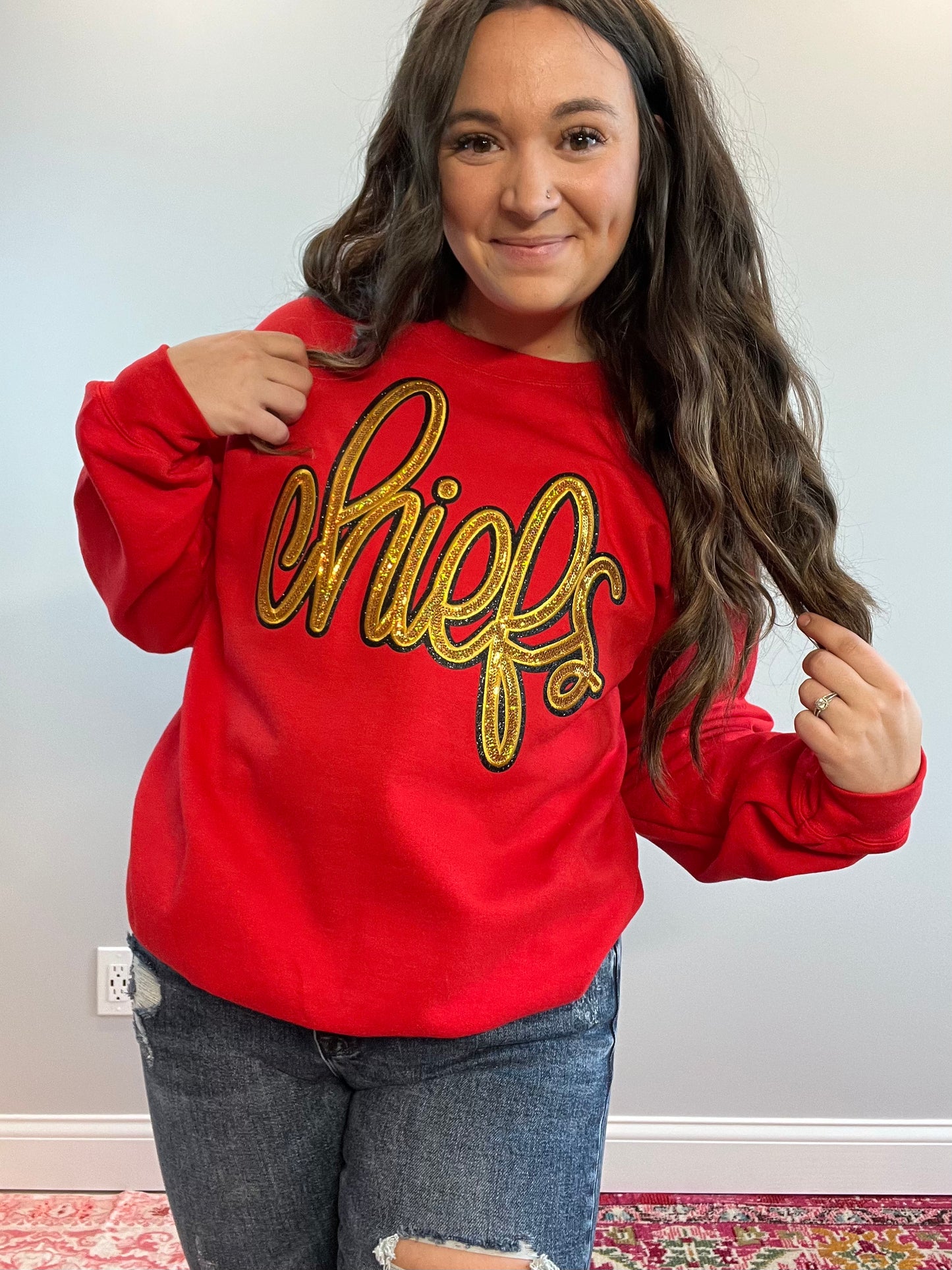 Sequin Cheifs Patch Sweatshirt