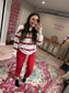 Rylee Red Striped Pullover & Jogger Set