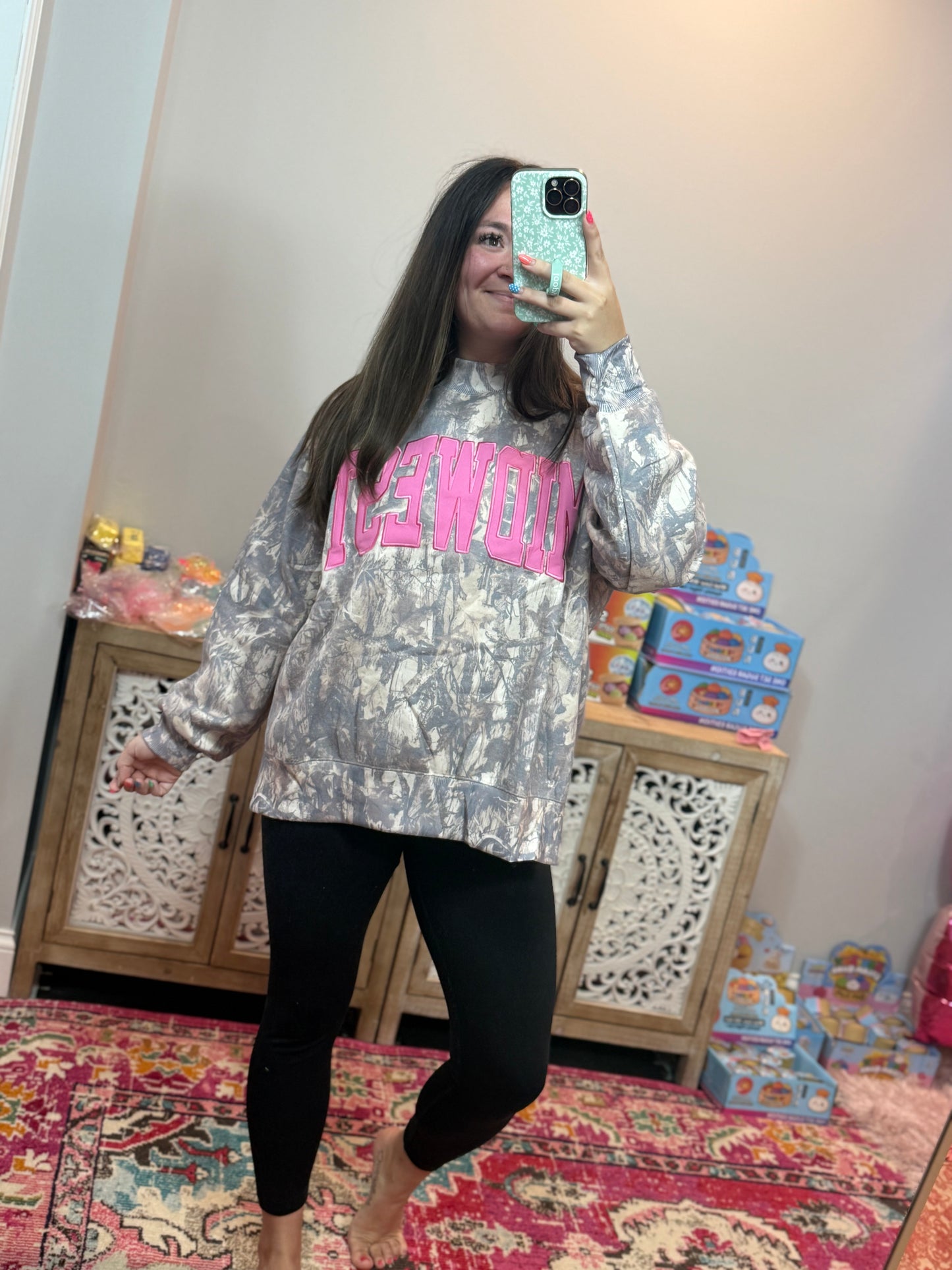 Midwest Camo Embroidered Mockneck