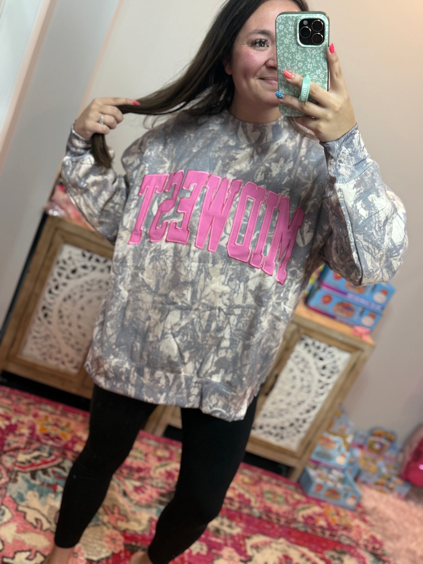 Midwest Camo Embroidered Mockneck