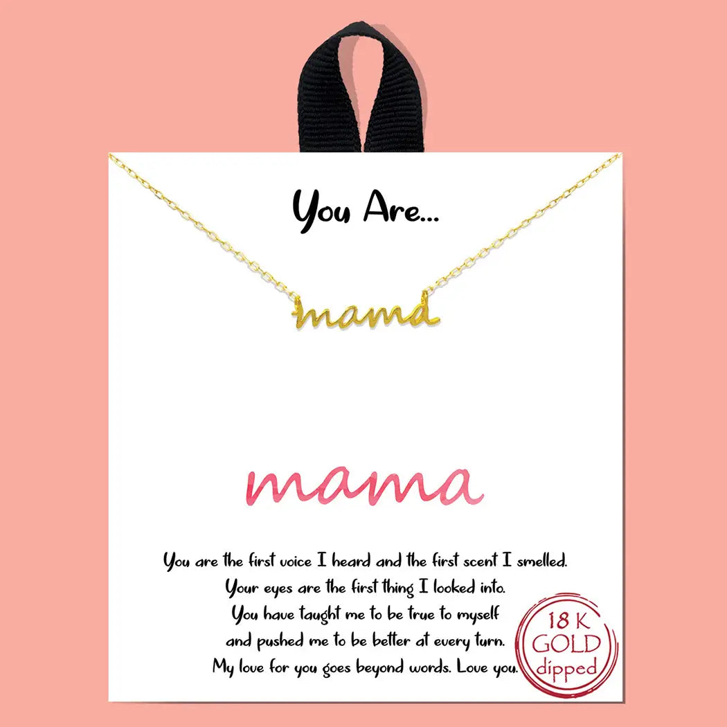 Gold-Dipped Mama Necklace